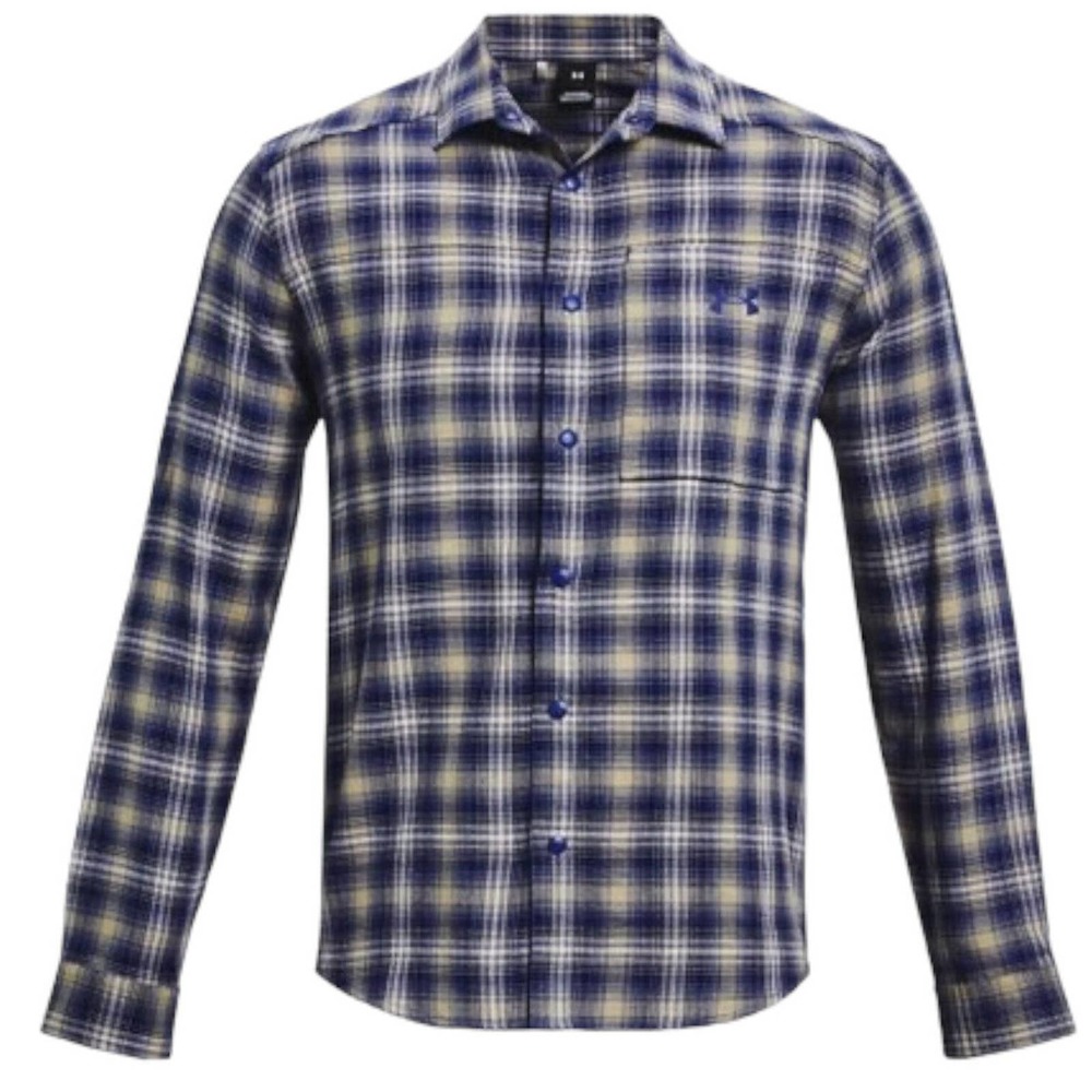 Under Armour Men's‎ Size Large Tradesman Flex Flannel Button Blue
